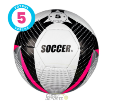 BALON FUTBOL SOCCER WHITE BLACK Nº 5 PU