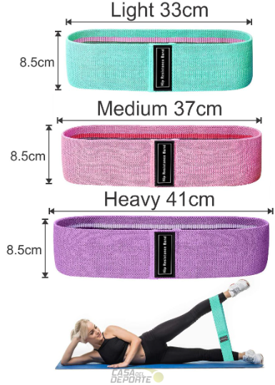 BANDA ELASTICA CERRADA TELA 3 DESIDADES - Imagen 2