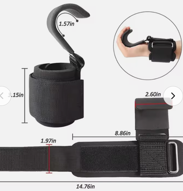 MUÑEQUERA CON GANCHO PARA GYM GIMNASIO